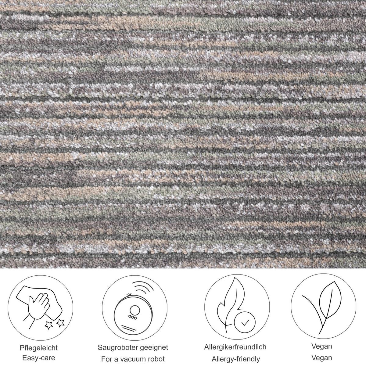 FLACHWEBETEPPICH Corduletta 180x280 cm - Dunkelgrau, Textil (180/280cm) - Gino Falcone
