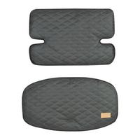 HOCHSTUHL-SITZVERKLEINERER 2-teilig Graphite gesteppt - Dunkelgrau, Textil (28/25/45.5cm) - Roba