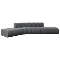 ECKSOFA modulares Sofa Solven-L1 - 380x174x70 cm Dunkelgrau - Dunkelgrau, Holzwerkstoff/Textil (380/174cm) - ALTDECOR