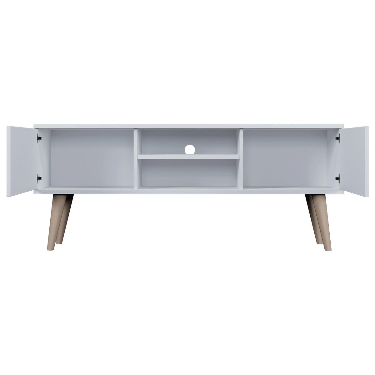 TV-MÖBEL Toronto Weiß - Weiß, Holzwerkstoff (120/35/55cm) - Petits-meubles