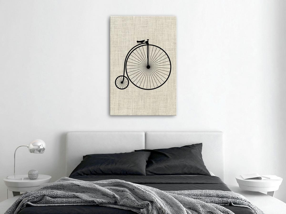 KUNSTDRUCK Beige 40/60 cm - Beige/Schwarz, Textil (40/60cm) - KUNSTLOFT