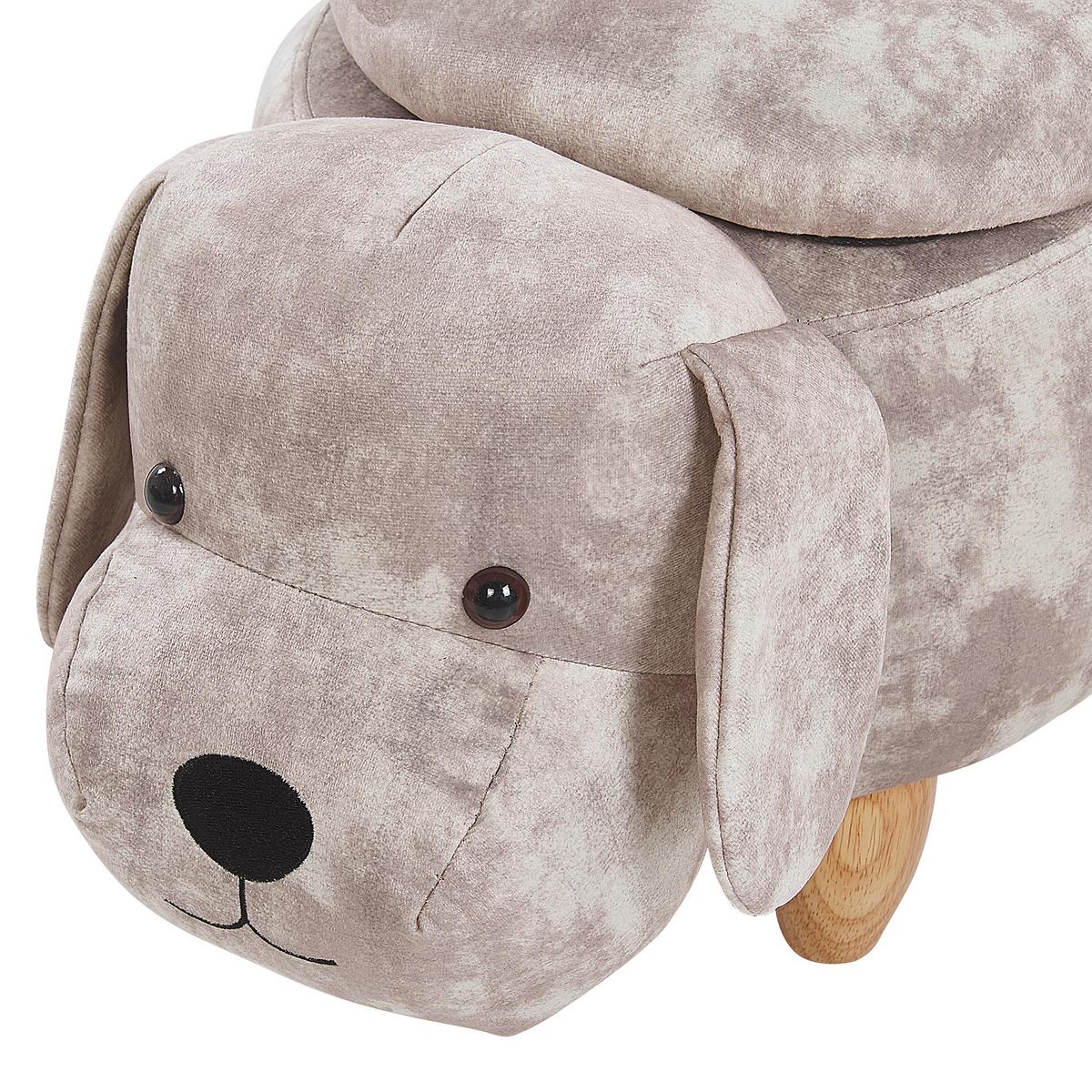 HOCKER Doggy 36/62/38 cm - Beige, Textil (62/38/36cm) - Beliani