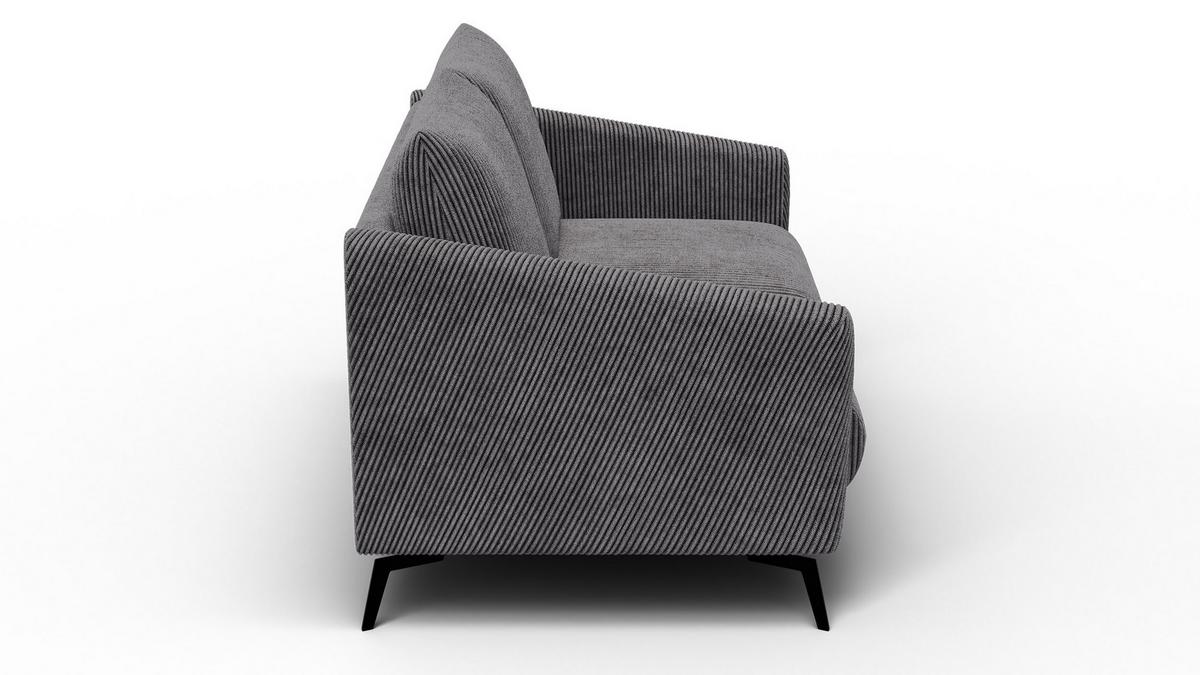 SOFA VILT 2-Sitzer, dunkelgrau - Dunkelgrau/Schwarz, Holzwerkstoff/Textil (142/89/94cm) - Wozimo