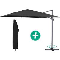 SONNENSCHIRM sun 3 Schwarz - Schwarz, Metall (300/300cm) - Habitat Garten