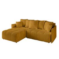 ECKSOFA Ottomane links LONLI-L 251x189x68 Currygelb Cord - Currygelb, Holzwerkstoff/Kunststoff (251/189cm) - ALTDECOR
