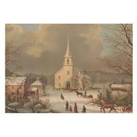 FOTOTAPETE 208x146 cm - Winterlandschaft - Braun, Textil (208/146cm) - Wallfluent