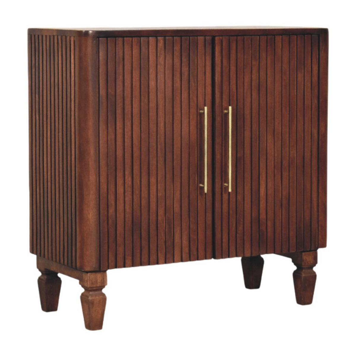 SCHRANK mit Wine-Wood-Oak-Finish, 2 Türen, 2 Innenablagen, dunkelbraun - Dunkelbraun, Holz (75/76/35cm) - Artisan Furniture