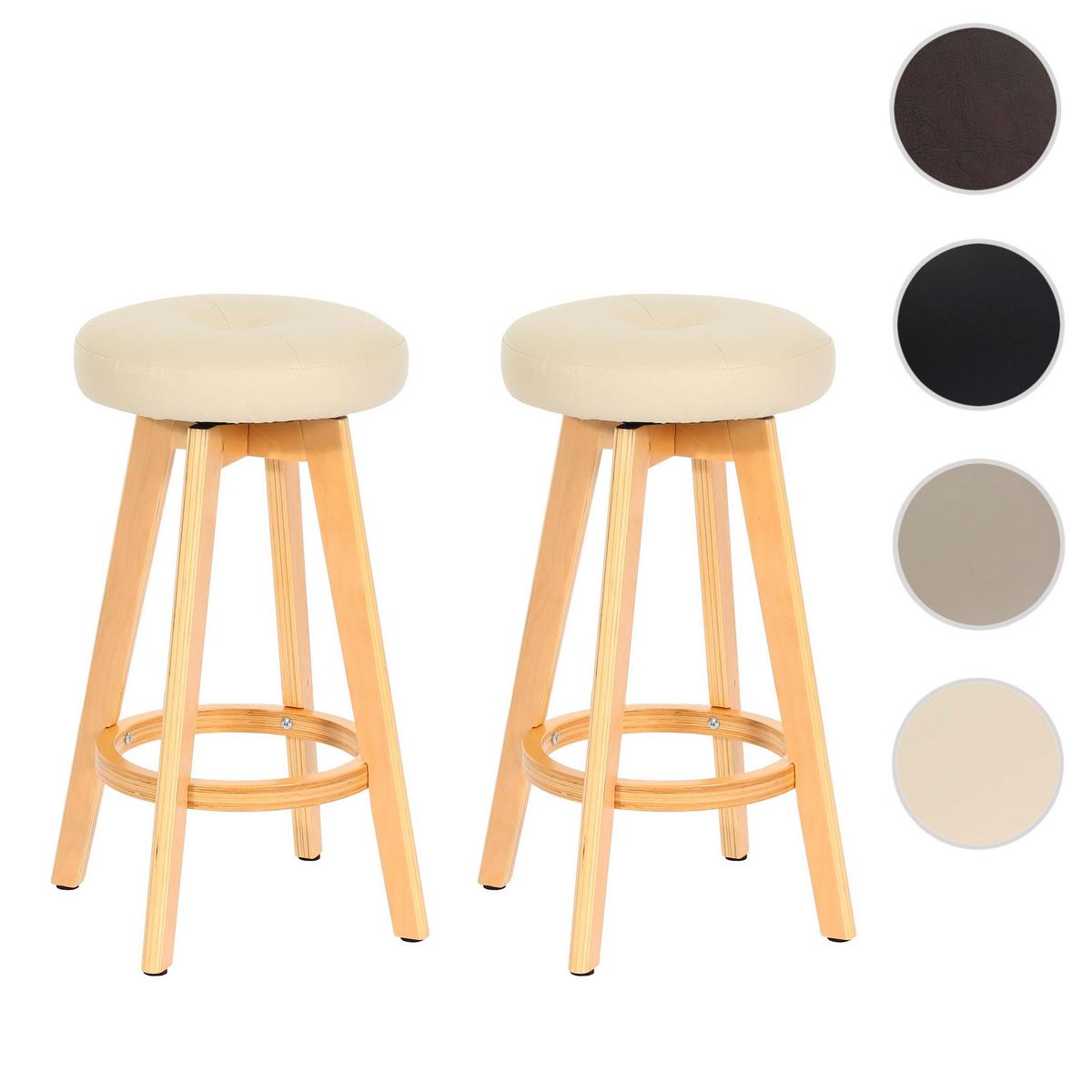 BARHOCKER Cremeweiß 2er-Set - Weiß, Holz (45/67/45cm) - MCW