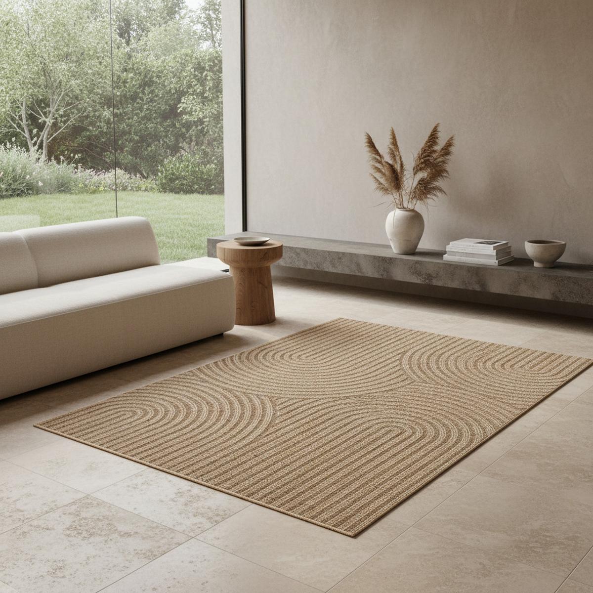 TEPPICH Outdoor ARLBERG in Beige, in Jute-Optik, 80 x 250 cm - Beige, Textil (250/80cm) - KADIMA DESIGN