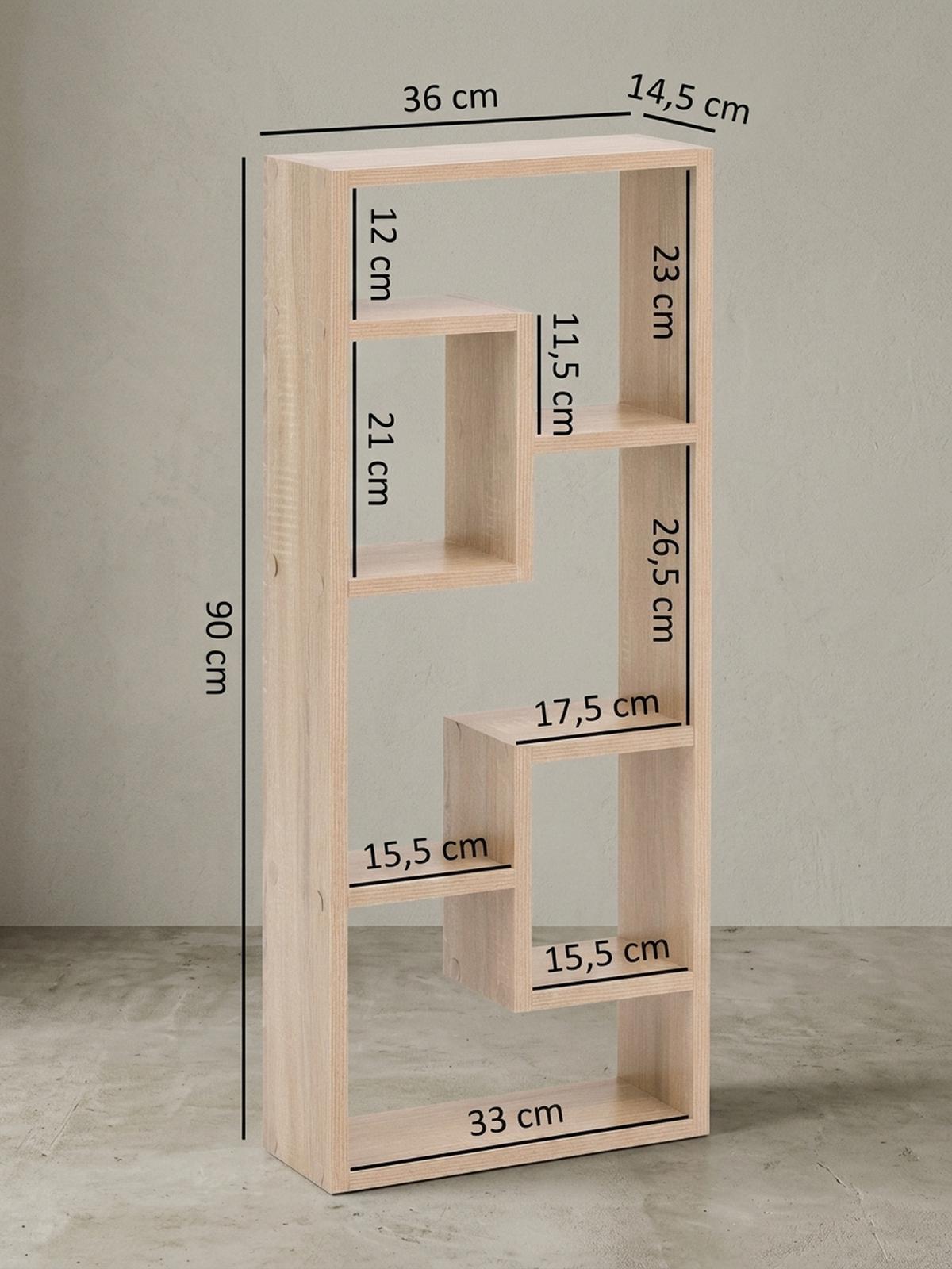 WANDREGAL ITTER Spanplatte Freischwebend Modern, Beige 36x15x90 cm - Beige, Holz (36/90/15cm) - KADIMA DESIGN