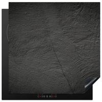 HERDABDECKPLATTE Beton - Schwarz - Industriell Induktionsmatte 78x78 cm - Anthrazit, Kunststoff (78/78/0.2cm) - MuchoWow