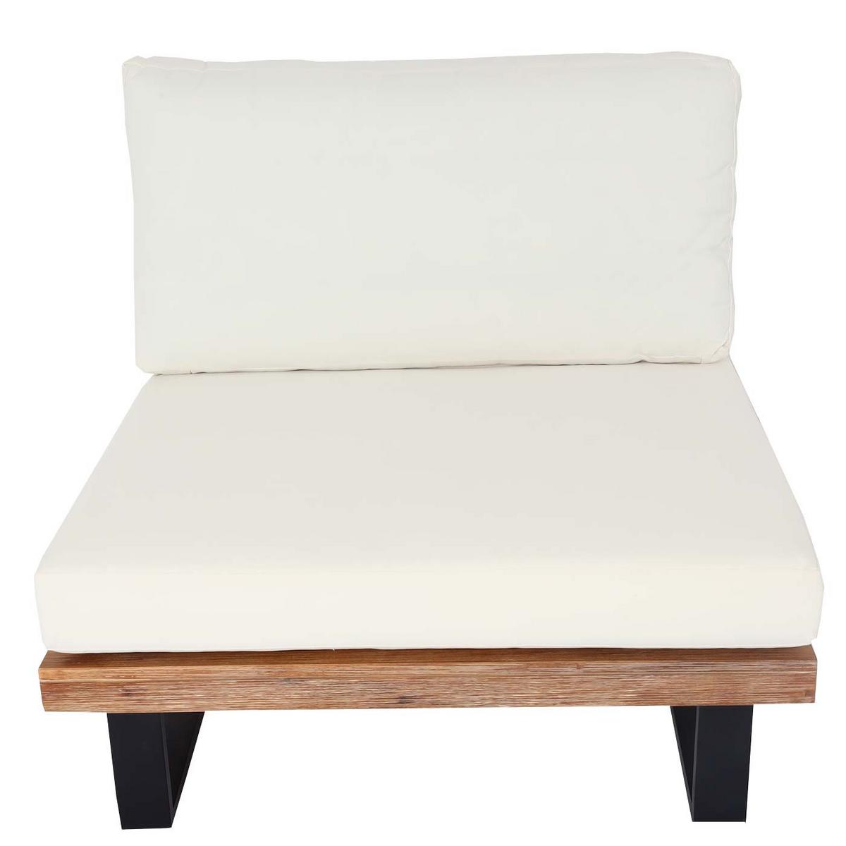 LOUNGE-SESSEL Schwarz, Braun, Cremeweiß - Schwarz/Braun, Holz (82/75/82cm) - MCW