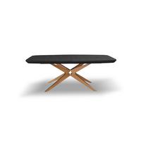 ESSTISCH SOLIDO Ausziehbar 200 - 300 / 110 x 76 cm - Eichefarben/Schwarz, Holz (200/110/76cm) - MASSENO