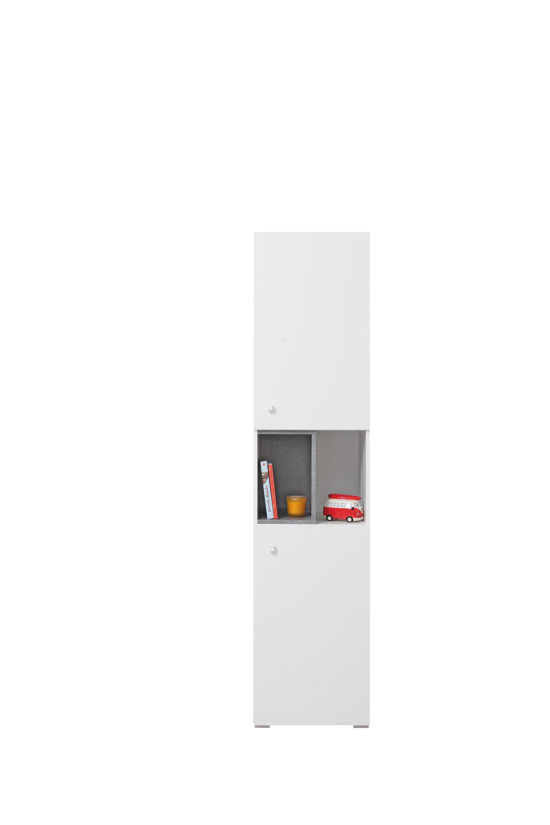 BÜCHERREGAL GALIA 45x40x190 cm, Regal Weiß - Weiß, Holzwerkstoff (45/190/40cm) - MASSENO