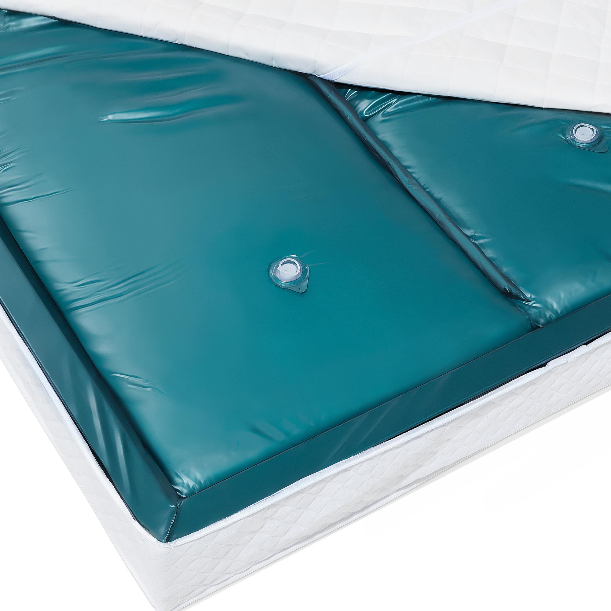 WASSERBETTMATRATZE Voll beruhigt 160/200/20 cm Dual - Blau, Textil (160/200cm) - Beliani