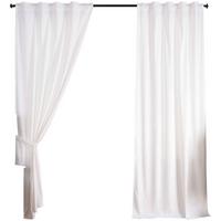 VORHANG 2ER SET MILANO HxB 235x135 cm Weiß - Weiß, Textil (135/235cm) - Gardinenbox