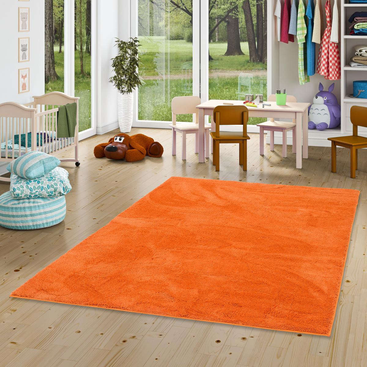 KINDERTEPPICH SUPER SOFT HOCHFLOR SILKY KIDS - Orange, Textil (140/200cm) - Pergamon