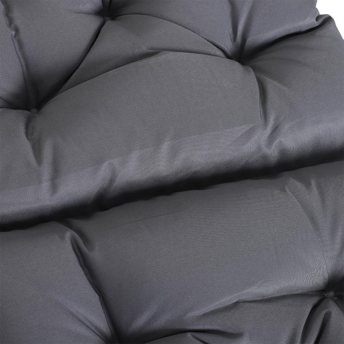 SITZKISSEN, Oxford, Schaumstoff, Grau - Grau, Textil (50/8/98cm) - Outsunny