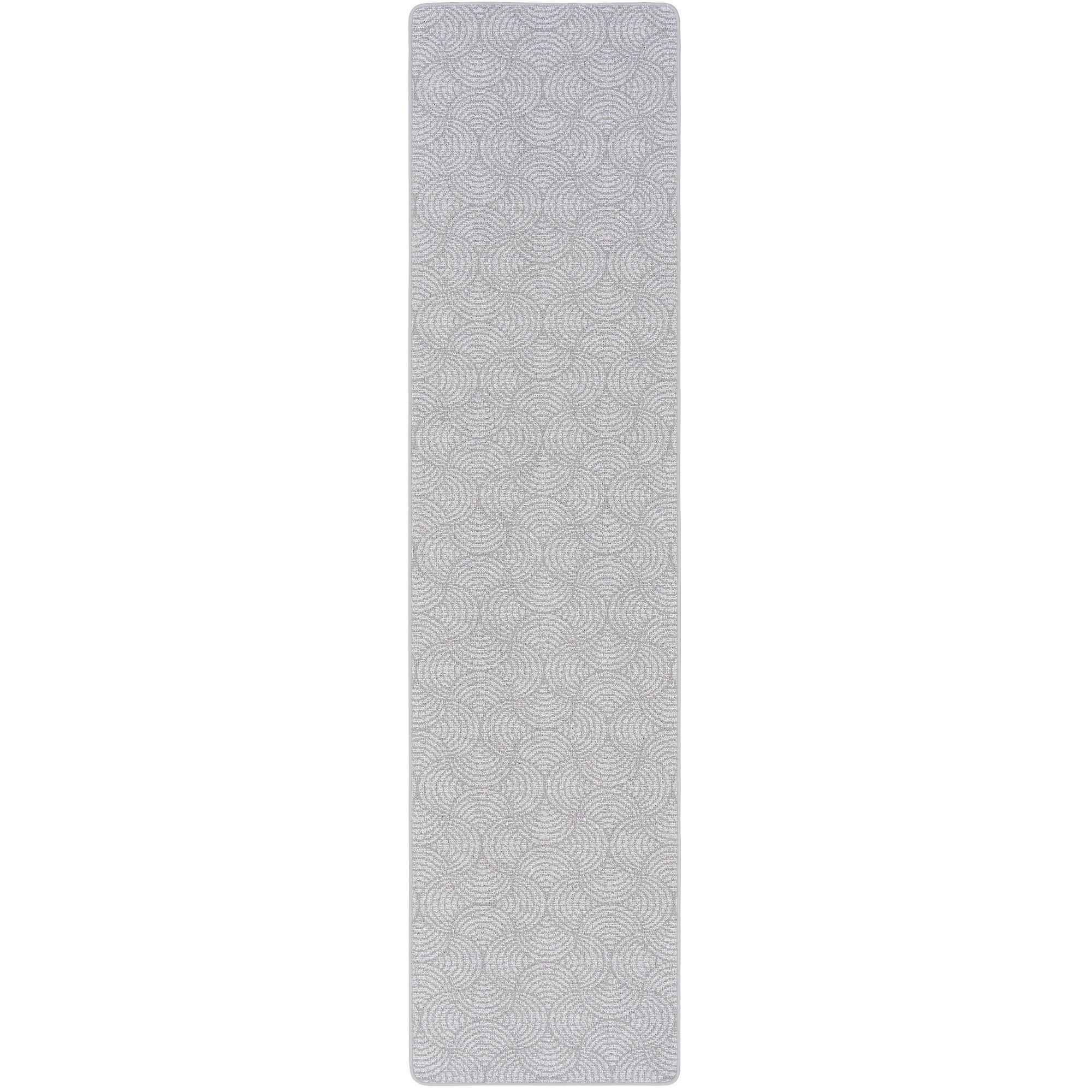 LÄUFER FEINSCHLINGE DESIGNER TEPPICH CIRCLE - Grau, Textil (100/300cm) - Snapstyle