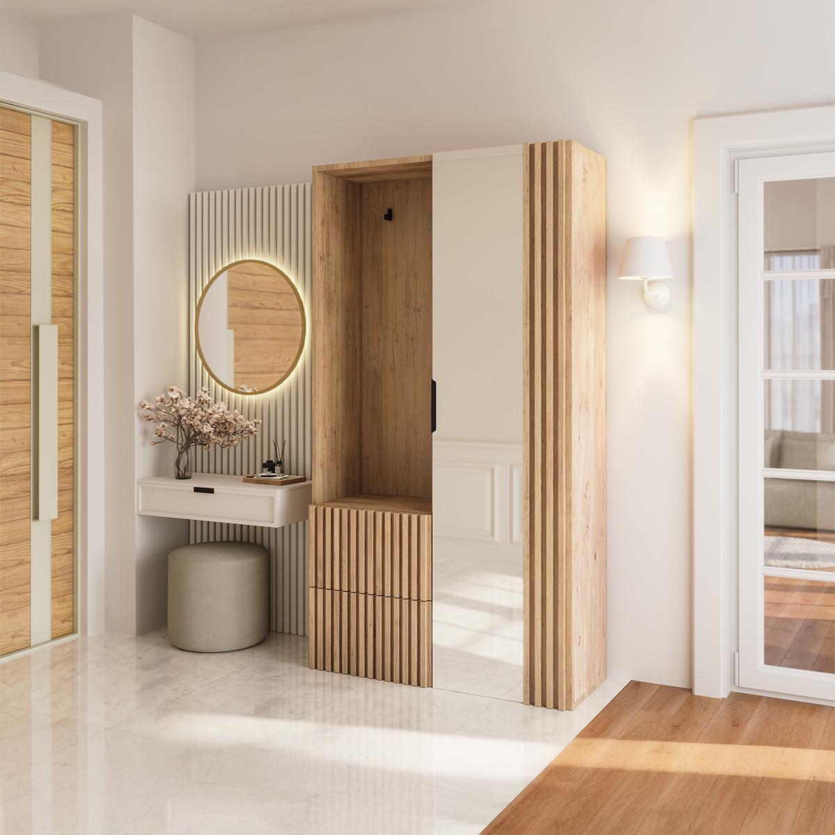 EINGANGSMÖBEL Velma Holz - Braun, Holzwerkstoff (100/180/35cm) - Petits-meubles