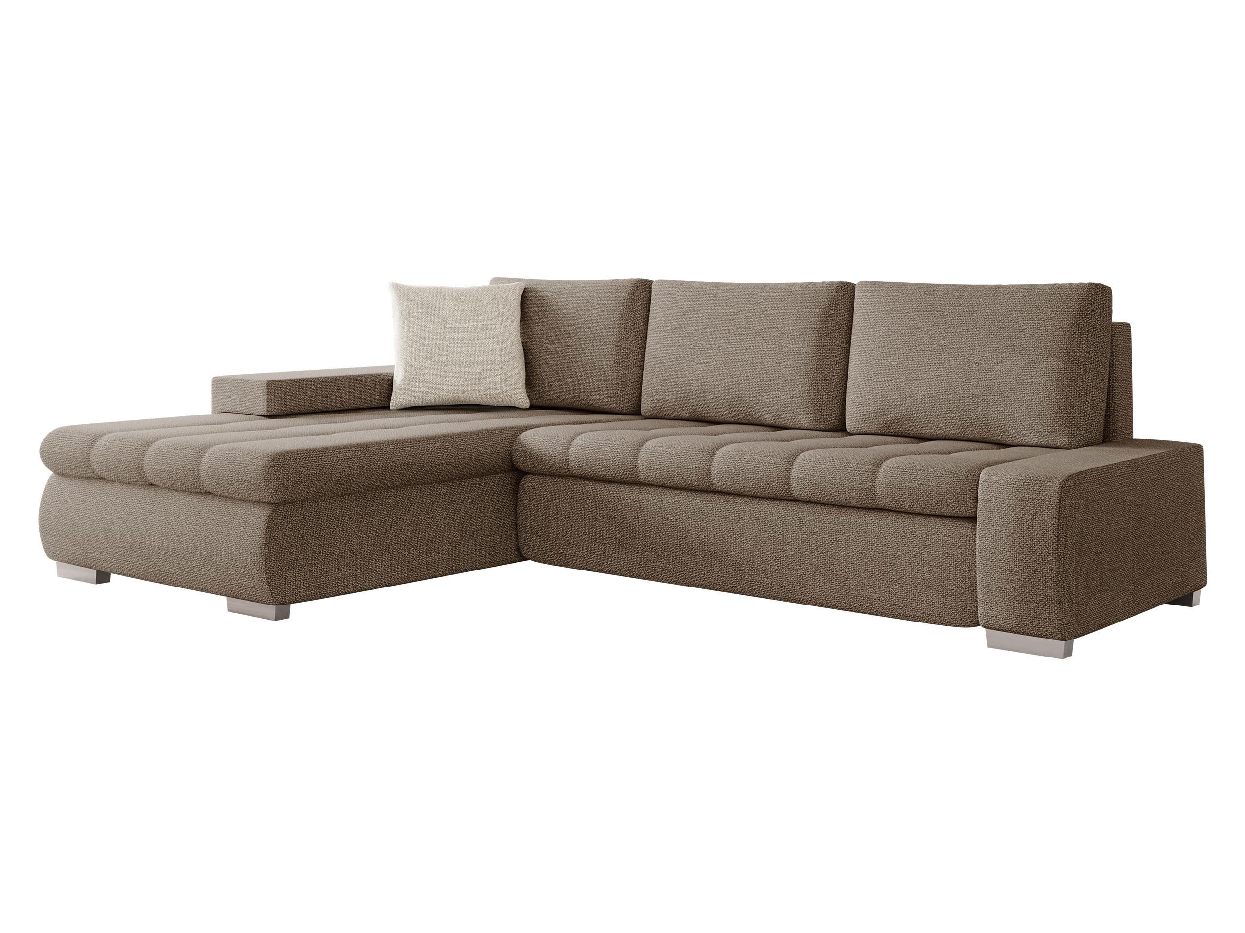 ECKSOFA Orkan Mini Premium - Hellbraun, Holz/Textil (265/185cm) - MIRJAN24