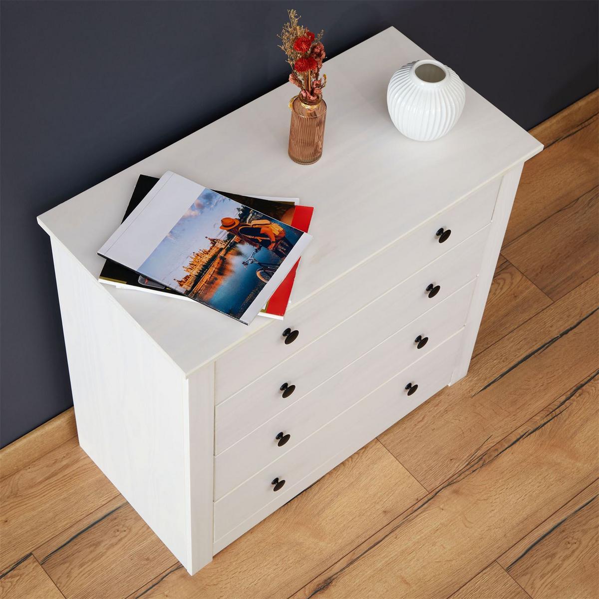 KOMMODE PAULO weiß - Weiß, Holz (80/74/40cm) - CARO-Möbel