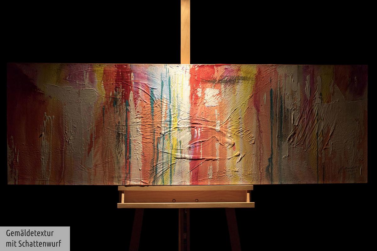 ÖLGEMÄLDE 150/50 cm - Rot/Multicolor, Holz/Textil (150/50cm) - KUNSTLOFT
