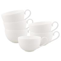CAFÉ AU LAIT TASSE Royal weiß 370 ml 6er Set - Weiß, Keramik (0.37L) - Villeroy & Boch