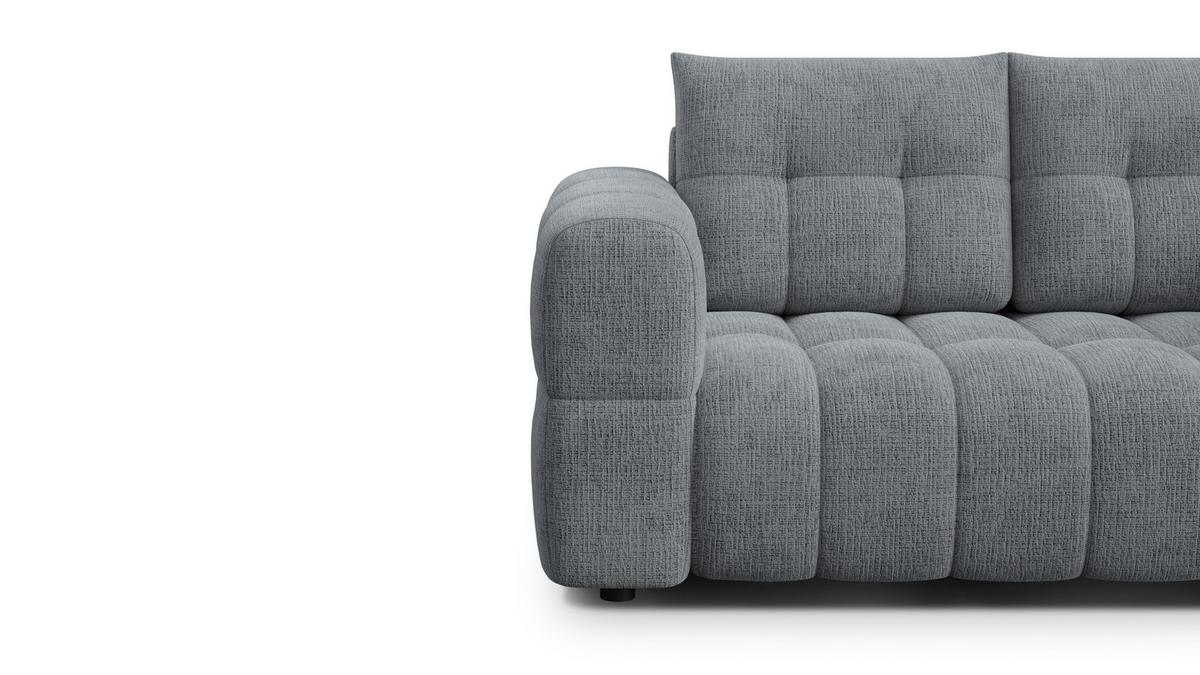 SOFA CLOUDI 2-Sitzer, dunkelgrau - Dunkelgrau/Schwarz, Holz/Textil (181/89/104cm) - Wozimo