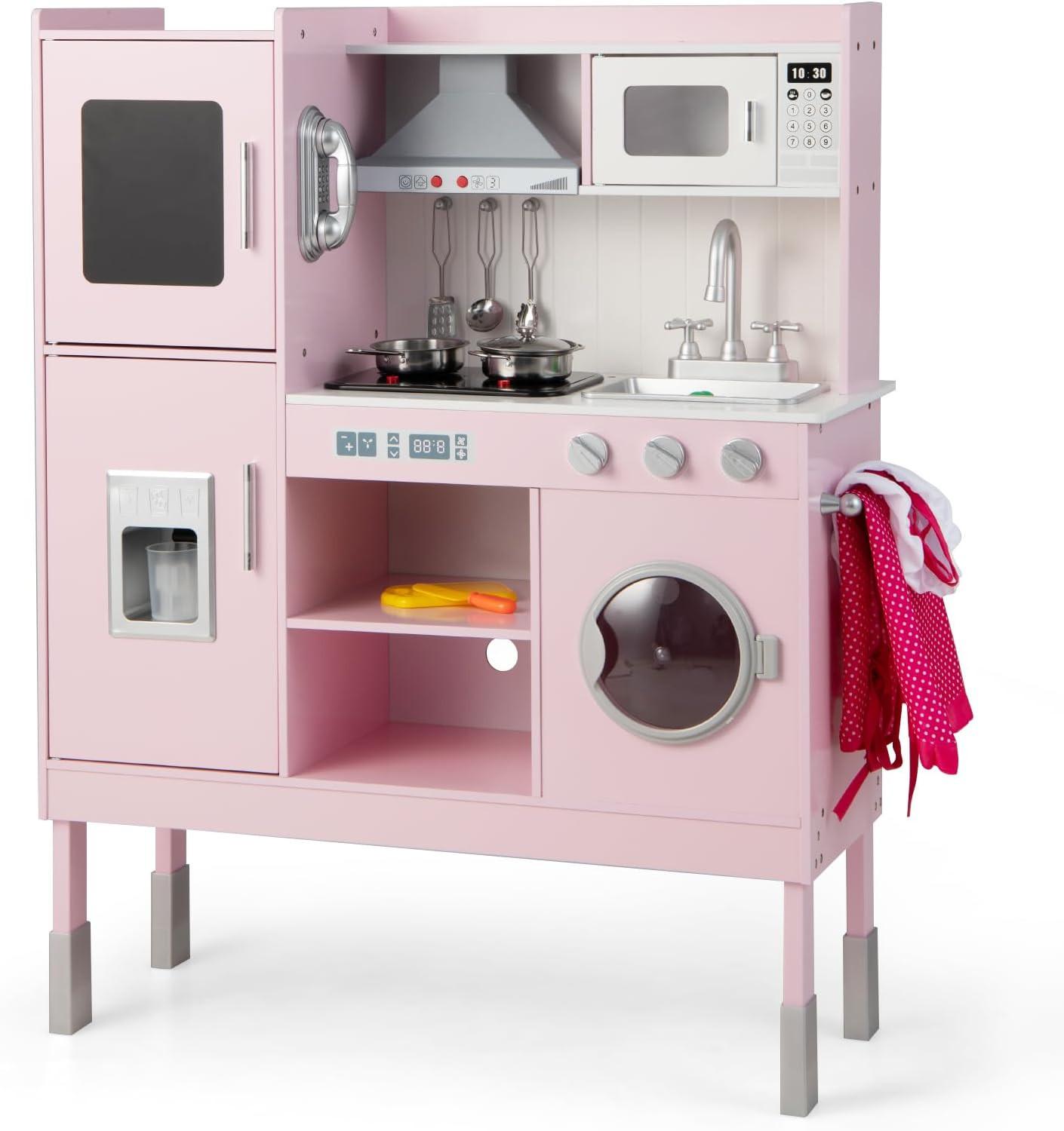 KOCH Spielset Für Kinder Pink - Pink, Holz (83/103/29cm) - COSTWAY