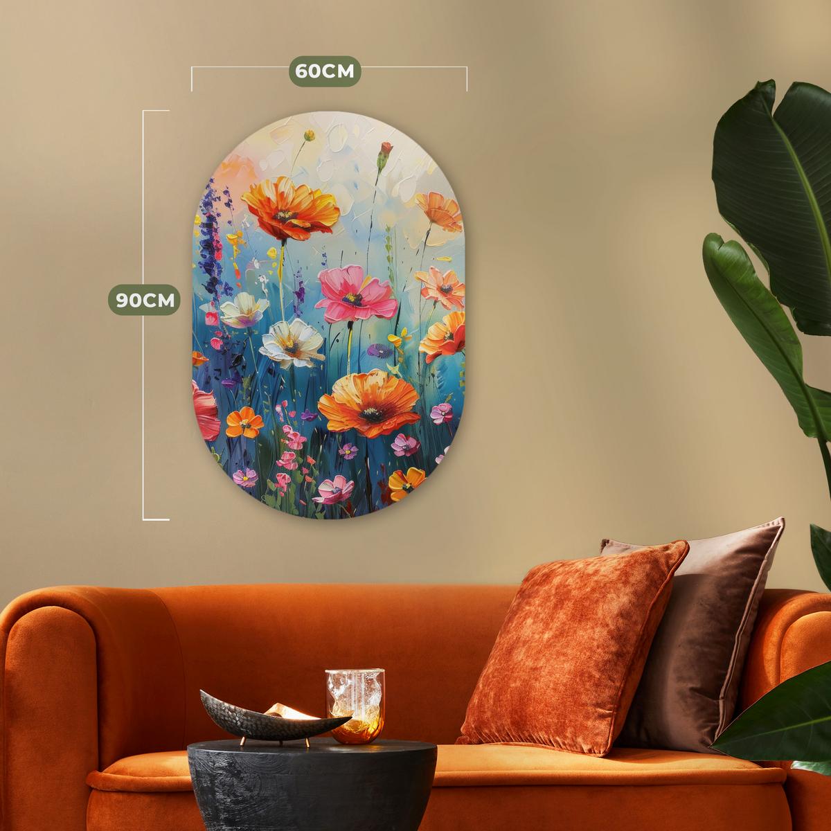WANDBILD Blumen - Natur - Aquarell - Kunst Wanddeko Schlafzimmer 60x90 cm - Multicolor, Kunststoff (60/90cm) - MuchoWow