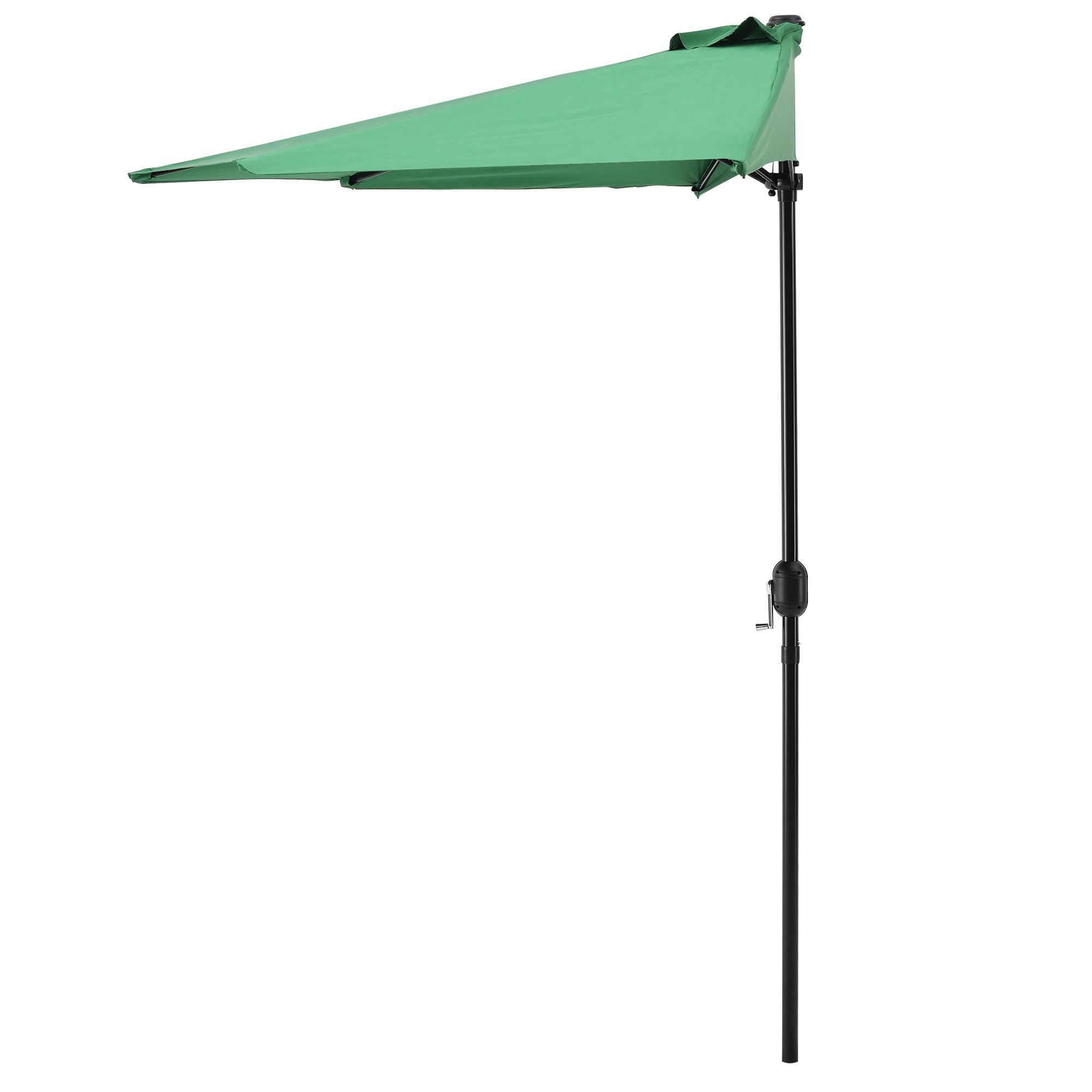 HALB-SONNENSCHIRM Eger - Grün, Textil/Metall (300/150cm) - casa.pro