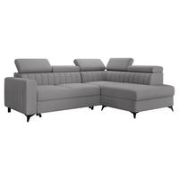 ECKSOFA Milano 2RRLXP, Seite: Rechts 2R+R+LXP - Hellgrau, Holz/Textil (195/249cm) - MIRJAN24