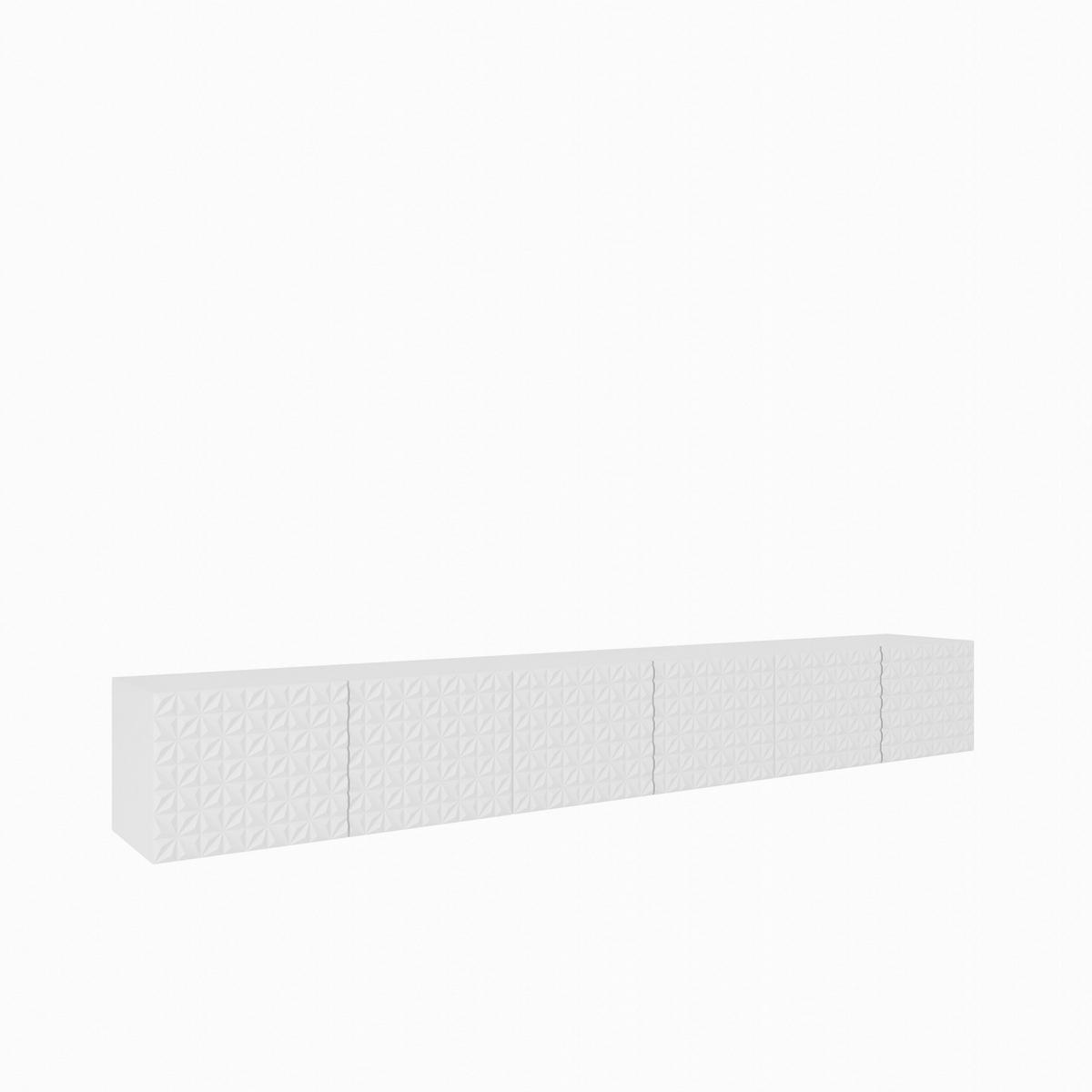 LOWBOARD ROVA 300/41/40 cm, Hängender TV-Schrank Weiß - Weiß, Holzwerkstoff (300/41/40cm) - MASSENO
