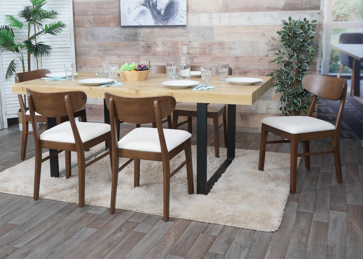 ESSZIMMERSTUHL Braun, Cremeweiß 2er-Set - Creme/Braun, Holz (45/79/49cm) - MCW