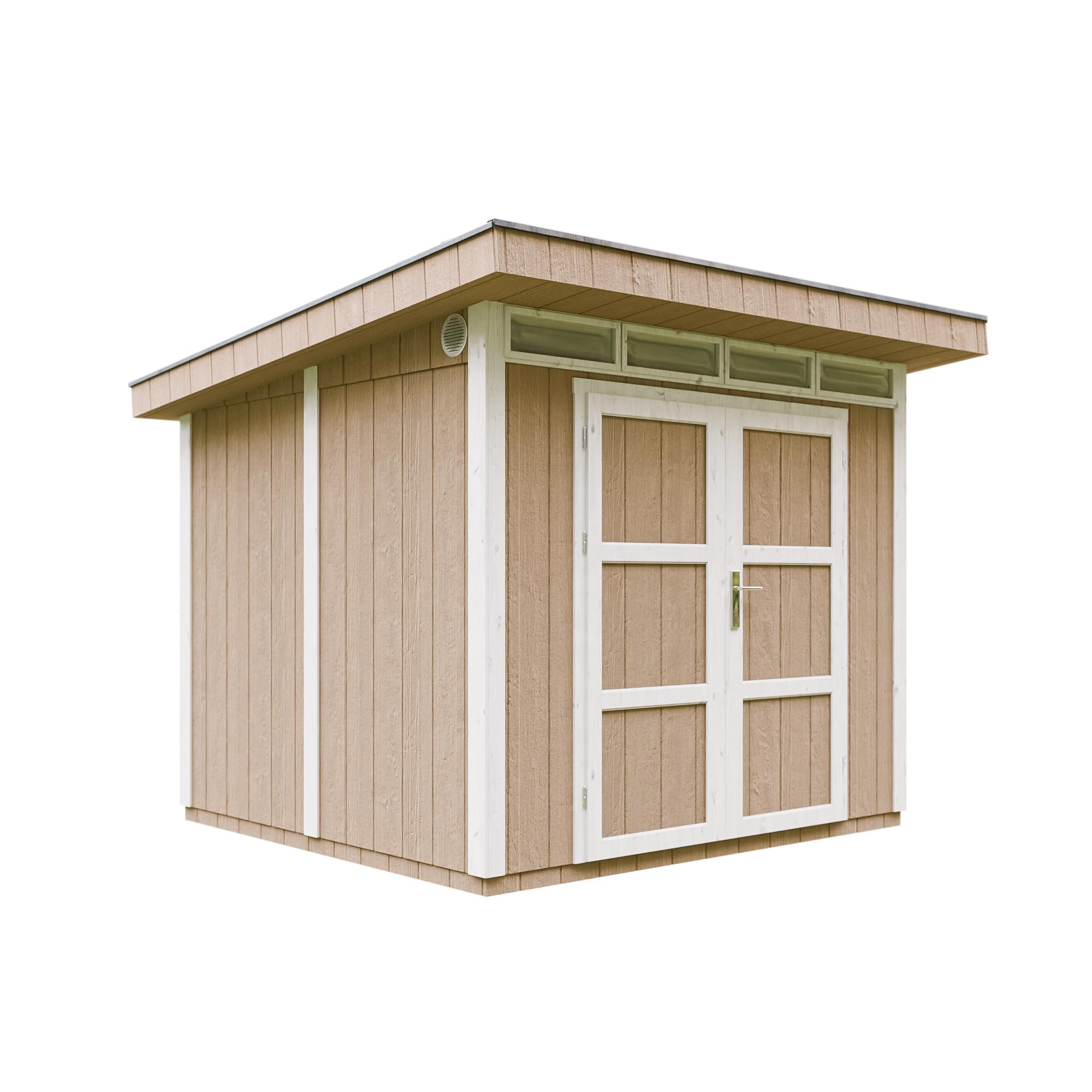 HOLZ-GARTENHAUS basis LP SmartSide 5,9m² mit B279xL293xH239 cm - M903A - TERRA BROWN - Hellbraun, Holz (294/237/279cm) - Timbela