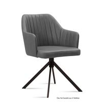 ARMLEHNSTUHL (6er-Set) Durva 58x81x60 Schwarz/Grau - Schwarz/Grau, Kunststoff (60/81/58cm) - 58aufmkessel