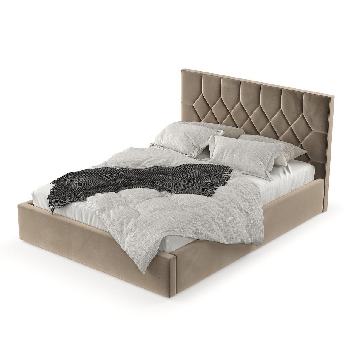 POLSTERBETT Brisa 180/200 cm Taupe im Paros Stoff - Taupe/Schwarz, Holz/Holzwerkstoff (180/200cm) - AltaBeds