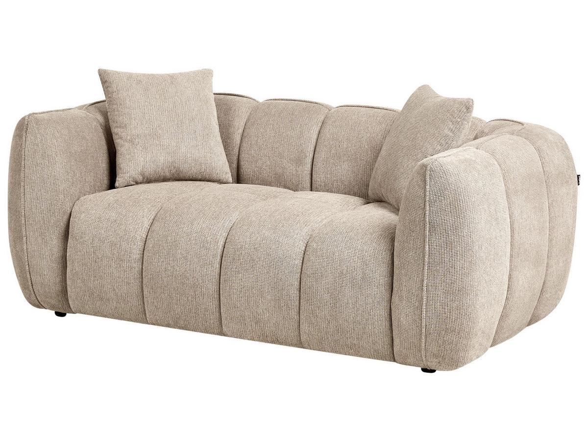 2-SITZER-SOFA Stoff Taupe Ness - Taupe, Textil (170/68/85cm) - Beliani