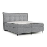 BOXBETT Las Palmas 200/200 cm Grau im Alta Stoff - Schwarz/Grau, Holz/Holzwerkstoff (200/200cm) - AltaBeds
