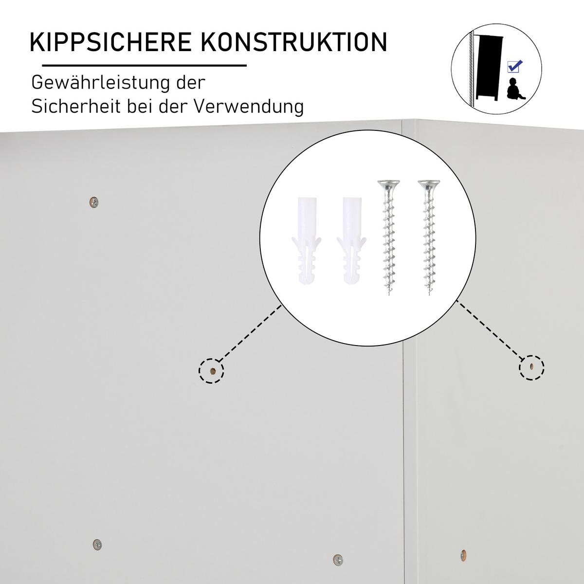 KINDERREGAL Eckregal mit 3 Aufbewahrungsboxen Kinderzimmer Spielzeugablage Grau - Grau, Holzwerkstoff (57.4/94/57.4cm) - HOMCOM