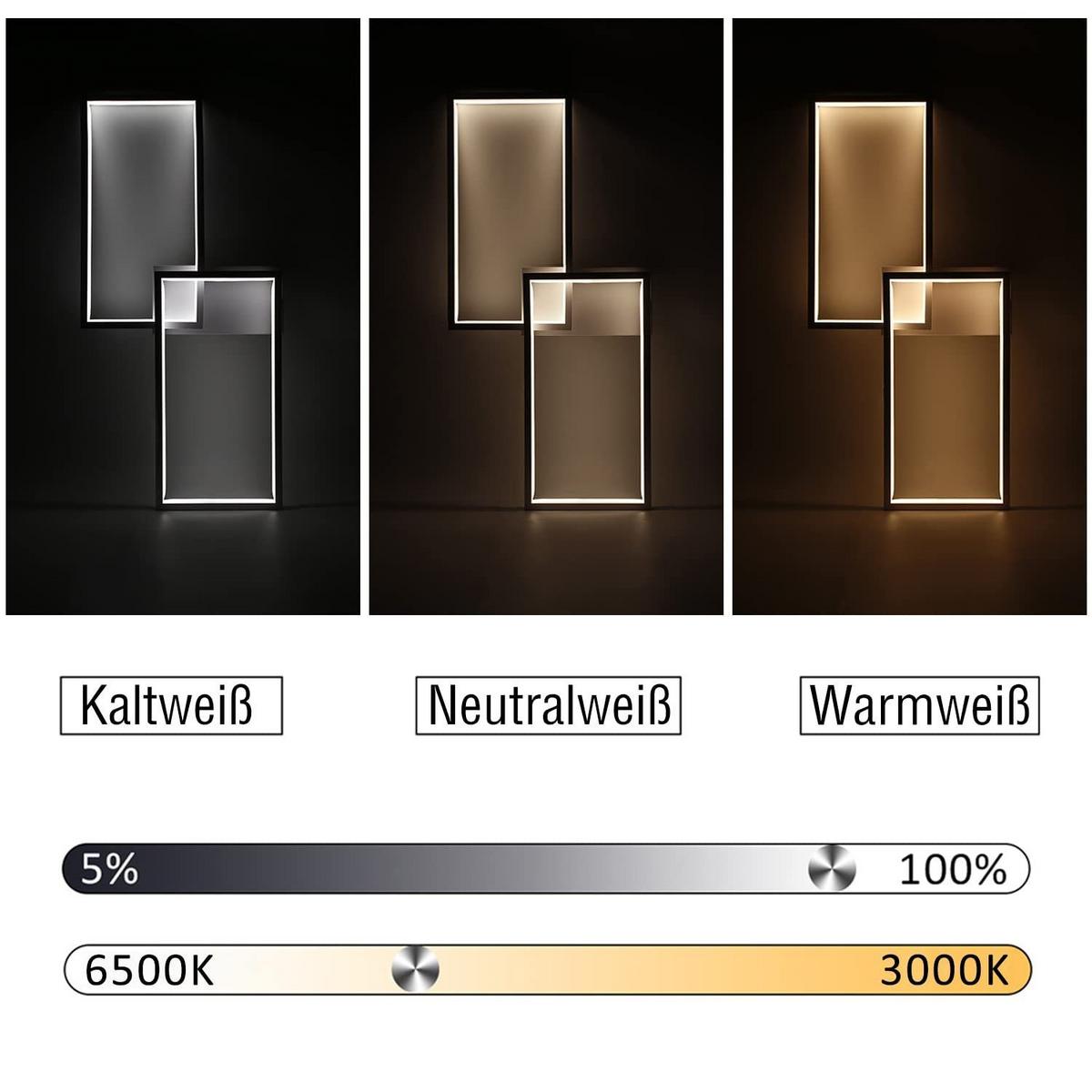 LED-DECKENLEUCHTE Kranzmarck 29/7/60 cm - Schwarz, Metall (60/29/7cm) - ZMH