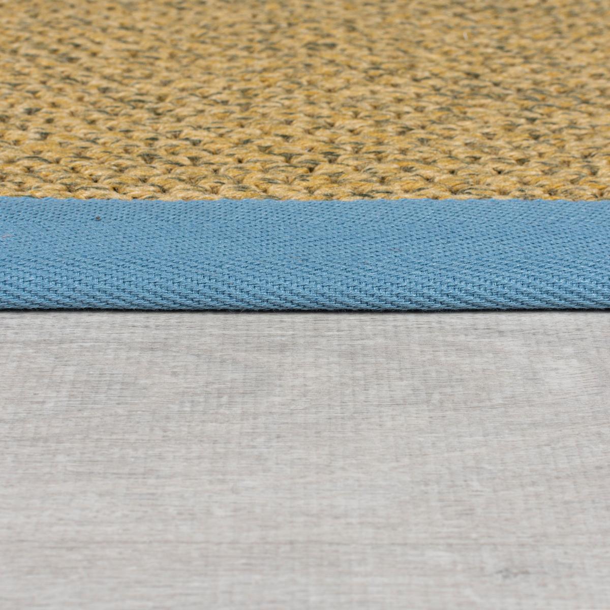 OUTDOORTEPPICH Waschbar KEER, mit Bordüre, Natur-Blau, 120 x 170 cm - Beige, Textil (120/170cm) - KADIMA DESIGN