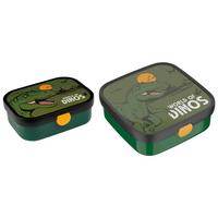 BROTDOSEN-SET Campus (2025) Dino 2er Set - Dunkelgrün, Kunststoff (2/2/2cm) - Mepal