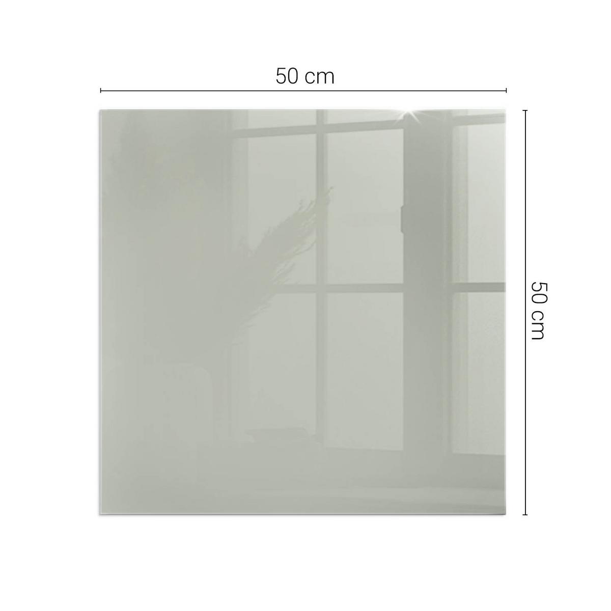 GLASPLATTE für Kamin 50x50 cm - Grün, Glas (50/50/0.4cm) - TULUP