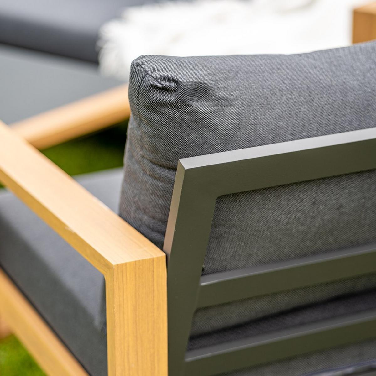 GARTENLOUNGE-SET DUISBURG - Anthrazit/Braun, Holzwerkstoff - RAUMHIRSCH FURNITURE