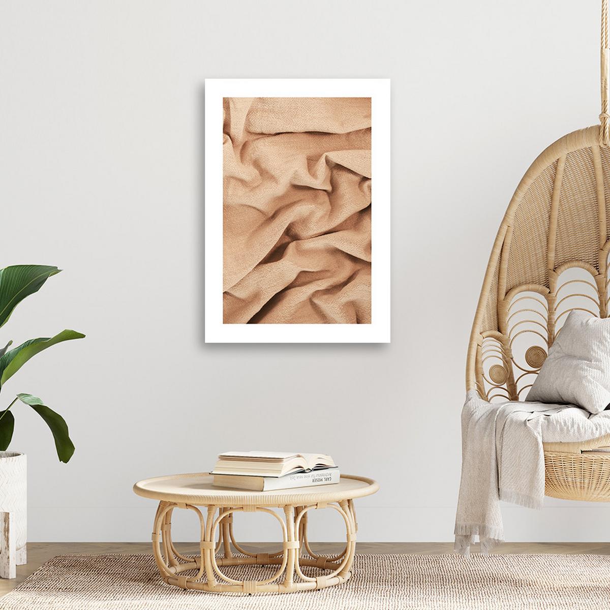 WANDBILD beigefarbener stoff - Beige, Textil (40/60cm) - Feeby