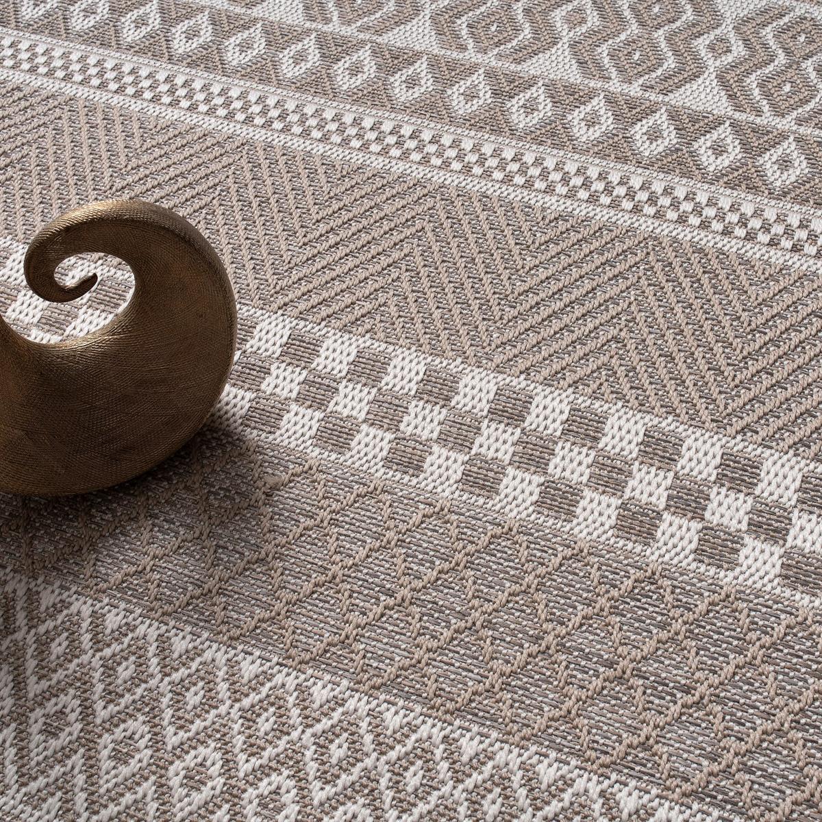 FLACHWEBTEPPICH, gestreift im Boho-Stil, Beige, 80 x 150 cm - Beige, Textil (150/80cm) - KADIMA DESIGN