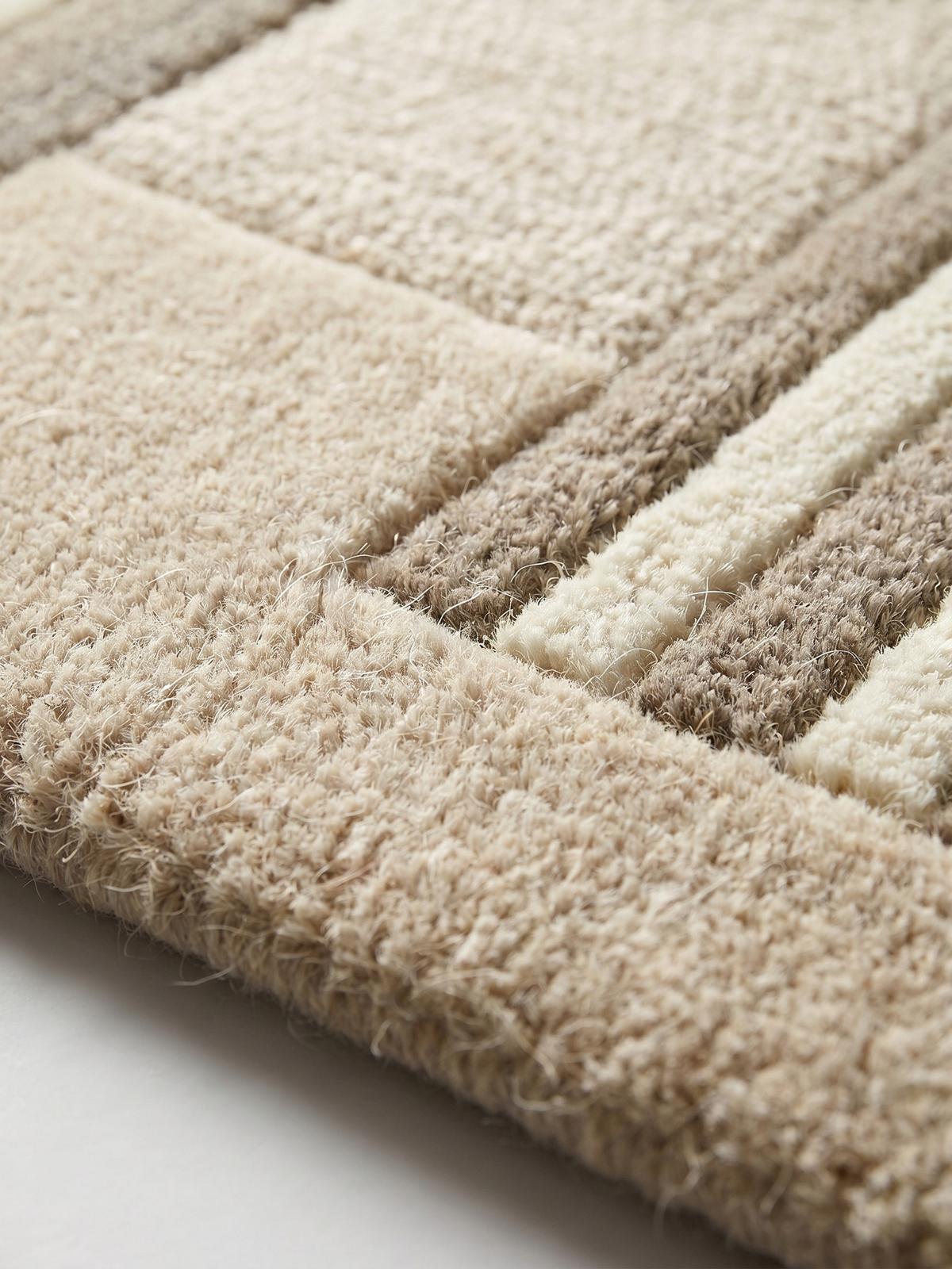 TEPPICH aus Wolle EDALE in Natur, geometrisch, 140 x 200 cm - Beige, Textil (140/200cm) - KADIMA DESIGN
