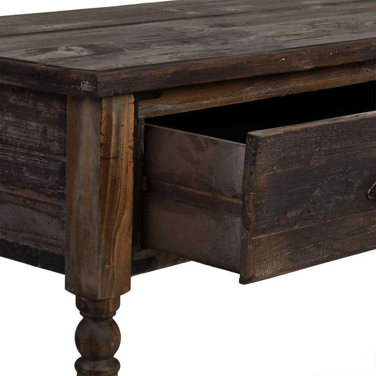 FLURTISCH aus gealtertem Holz 185x50x87 - Braun, Holz (50/184.5/86.8cm) - Wanderlust